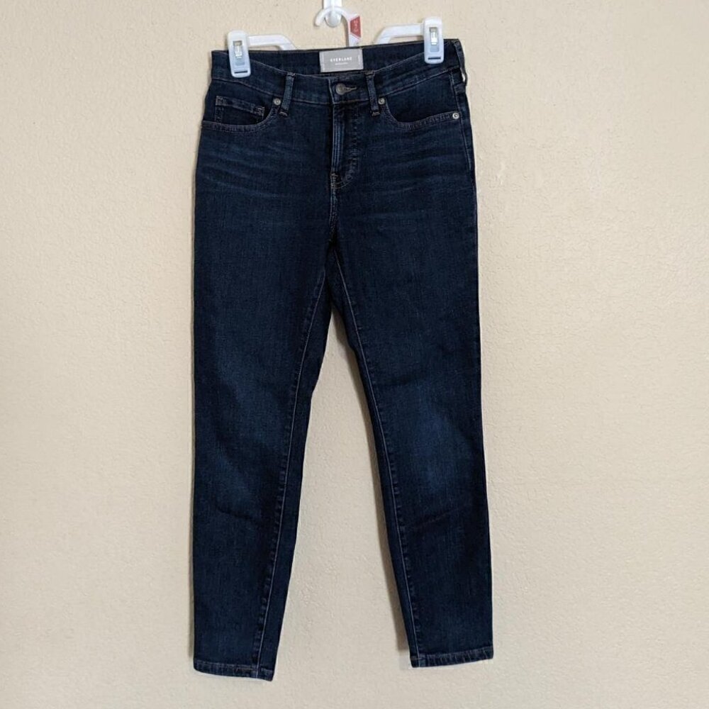 Everlane Midrise Skinny Ankle Jeans size 27 stretch Dark Wash Classic
